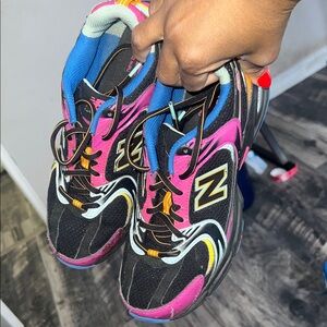 New Balance Black and Pink Sneakers